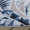 thumbnail image 4 of SAFAVIEH Cabana Rosario Botanical Indoor/Outdoor Area Rug, Beige/Navy, 6'5" x 6'5" Round, 4 of 12