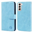 thumbnail image 2 of Flip Case Compatible with Samsung Galaxy S21 Plus | PU Leather Wallet Phone Case | TPU Inner with Viewing Stand & Card Holder | Magnetic Shockproof Protective Folio Cover for S21 Plus, Lightblue, 2 of 8
