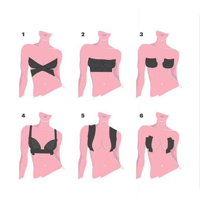 Breast Lift Tape Boob Bras for Women, Adhesive Invisible Bra Nipple  Pasties, Breast Lift Tape for Your Dresses, Tops, Backless Dresses,  Swimwear(7.5cm