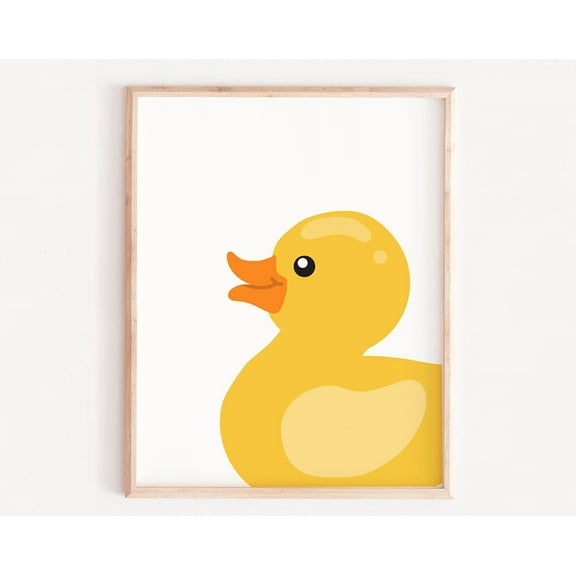 Baby Duck Wall Art Print, Baby Wall Print, Duck Nursery Print, Baby Animal Nursery Art, Nursery Minimal Art, Kids Wall Decor, Bathroom Print Wall Art, Modern Wall Decor, 8x12 UNFRAMED