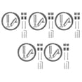 thumbnail image 1 of 5X Wall Mount Curtain Wire Rod Set for Art Display - Stainless Steel (5 Meter), 1 of 7