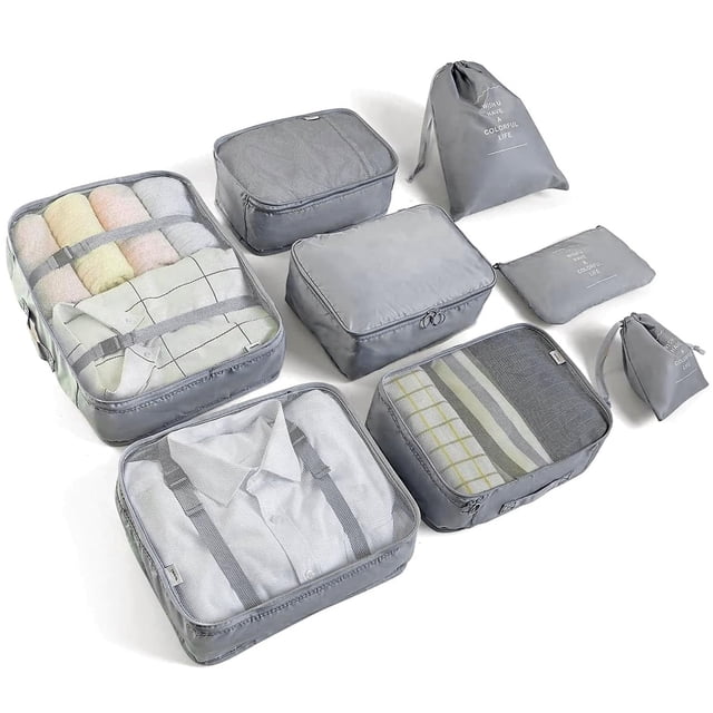 Set de cubos de embalaje LANSKLBD 8 para maletas y equipaje de viaje