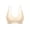 Beige, variant on lnmuld Women Wireless Seamless V Cami Bra Thin Adjustable Strap Solid Removable Pad Laser Cut Invisible Everyday Comfort Bra M,Beige