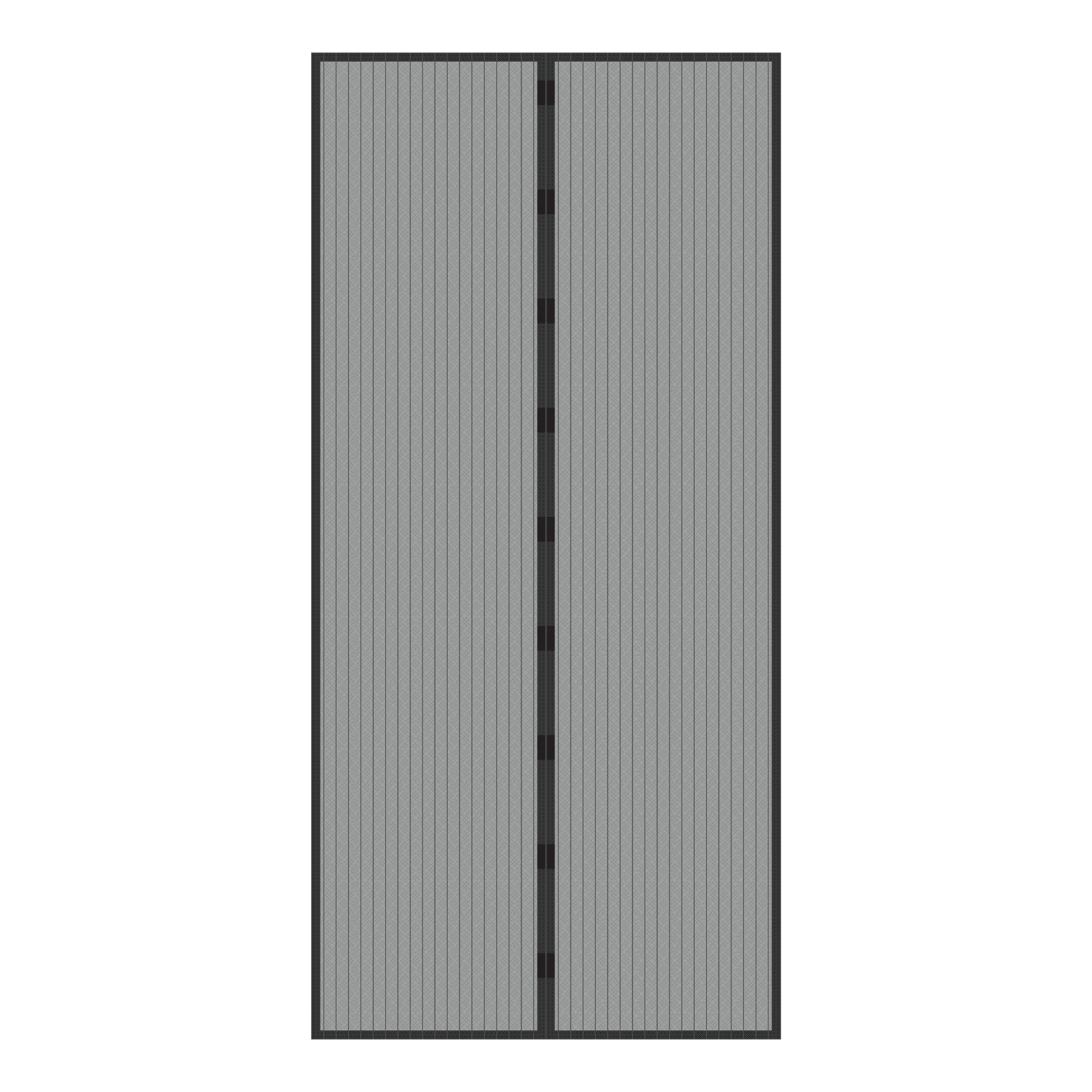 Everyday Home Magnetic Mesh Screen Door Curtains with Automatic Close, 38 x 80 in., Black