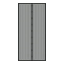 Everyday Home Magnetic Mesh Screen Door Curtains with Automatic Close, 38 x 80 in., Black