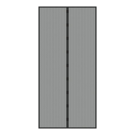 Everyday Home Magnetic Mesh Screen Door Curtains with Automatic Close, 38 x 80 in., Black