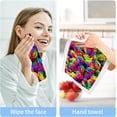 thumbnail image 6 of SKYSONIC 4 PCS Cotton Washcloths Towel Set, 12"x 12" Highly Absorbent & Soft Baby Wash Cloths, Face Hand Towels for Bathroom, Multi-Purpose Fingertip Towels (Rainbow Rose), 6 of 7