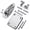 Silver, variant on Xirurus Electric Guitar Roller String Tree Retainer Set Metal Neck Plate & Loaded Jack Socket Plate Replacement Parts Compatible with Strat Guitars, Gold