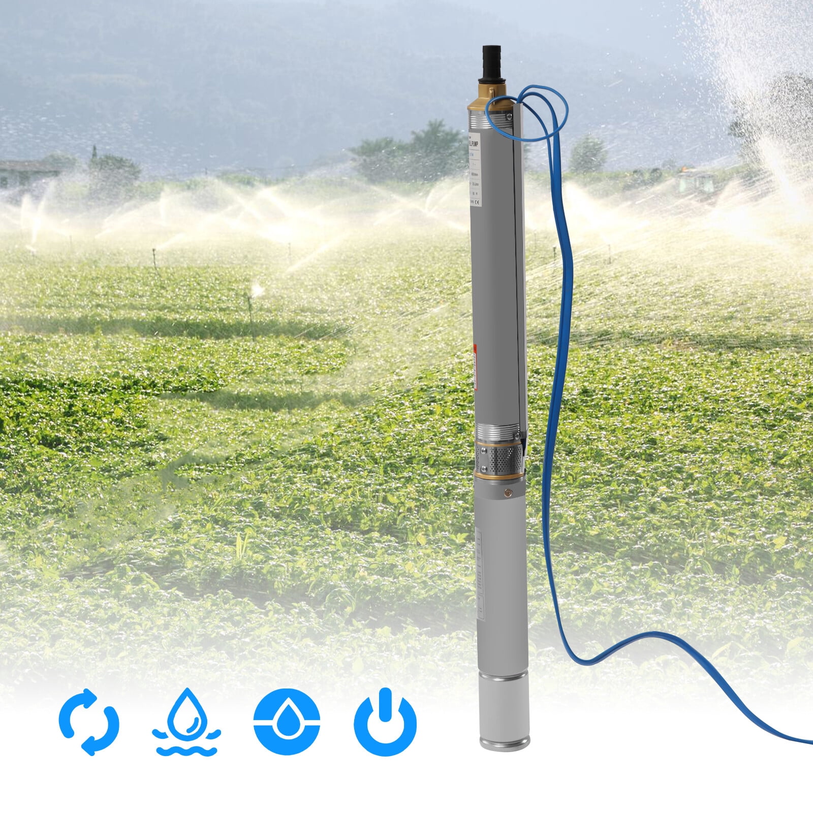 Submersible Pumps 3inch OD Pipe 110V/60HZ 0.37KW 0.5HP Stainless Steel well pump