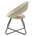 thumbnail image 6 of Side Dining Chair, Set of 2, Beige Black, Fabric, Modern Contemporary, Kitchen Room Cafe Bistro Restaurant Hospitality, 6 of 8