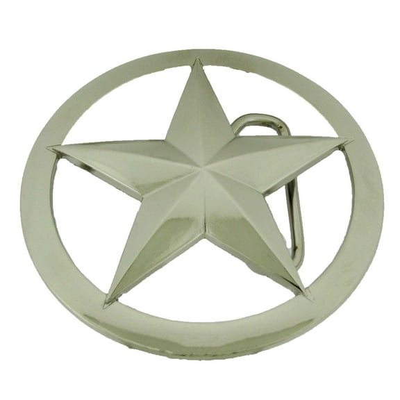 State Of Texas Lone Star Silver Belt Buckle Cowboy Unisex Costume Metal Fashion