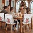 thumbnail image 5 of Merry Christmas Chair Covers Set of 1 Red Western Boots Botanical Leaves Poinsettia Chair Back Covers Stretch Removable Washable Slipcovers Protector for Dining Room Kitchen Party Decor, 5 of 5