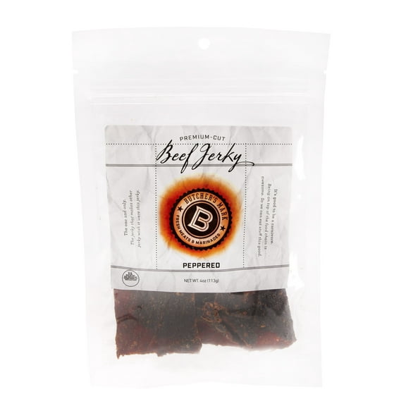 BUTCHER'S MARK Premium-Cut Peppered Beef Jerky 4oz