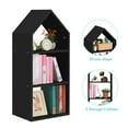 thumbnail image 3 of 3th Floor Corner Bookshelf 35.4inch tall N-shaped bookcase Open Etagere Bookcase Freestanding Wood Grain Bookcase Streamlined Bookcase Industrial Storage Bookcase Suitable for living room, home, 3 of 9