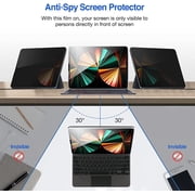 iPad Pro 12.9 Inch Privacy Screen Protector 2022 2021 2020 2018, Anti-Spy Tempered Glass Screen Film Guard for Apple iPad Pro 12.9 6th 5th 4th 3rd Generation [1 Pack]