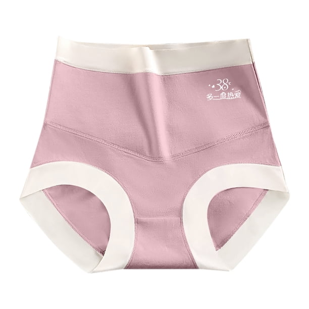 Gibobby Calzoncillos para mujer alicrados Las mujeres de cintura media de algodón transpirable el terciopelo cálido para mantener las bragas calientes(B,XL)