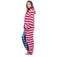 thumbnail image 2 of #followme American Flag Adult Onesie Pajamas (Women's Flag - Red, XX-Large), 2 of 4