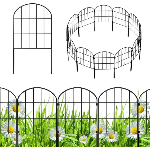 NEX 10pcs Decor Garden Fence Border Metal Rustproof Fence Animal Barrier