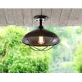 thumbnail image 1 of Kenroy Home Industrial Outdoor 1 Light Semi Flush Mount, 13 Inch Diameter, 11 Inch Height, Rich Oil Rubbed Bronze Finished Powder Coated Steel, UL Listed for Damp Locations, Easy Installation, 1 of 2