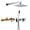 Chrome, variant on Sumerain Brushed Gold Rain Shower System with Handheld Shower and Pressure Balancing Shower Mixer Valve