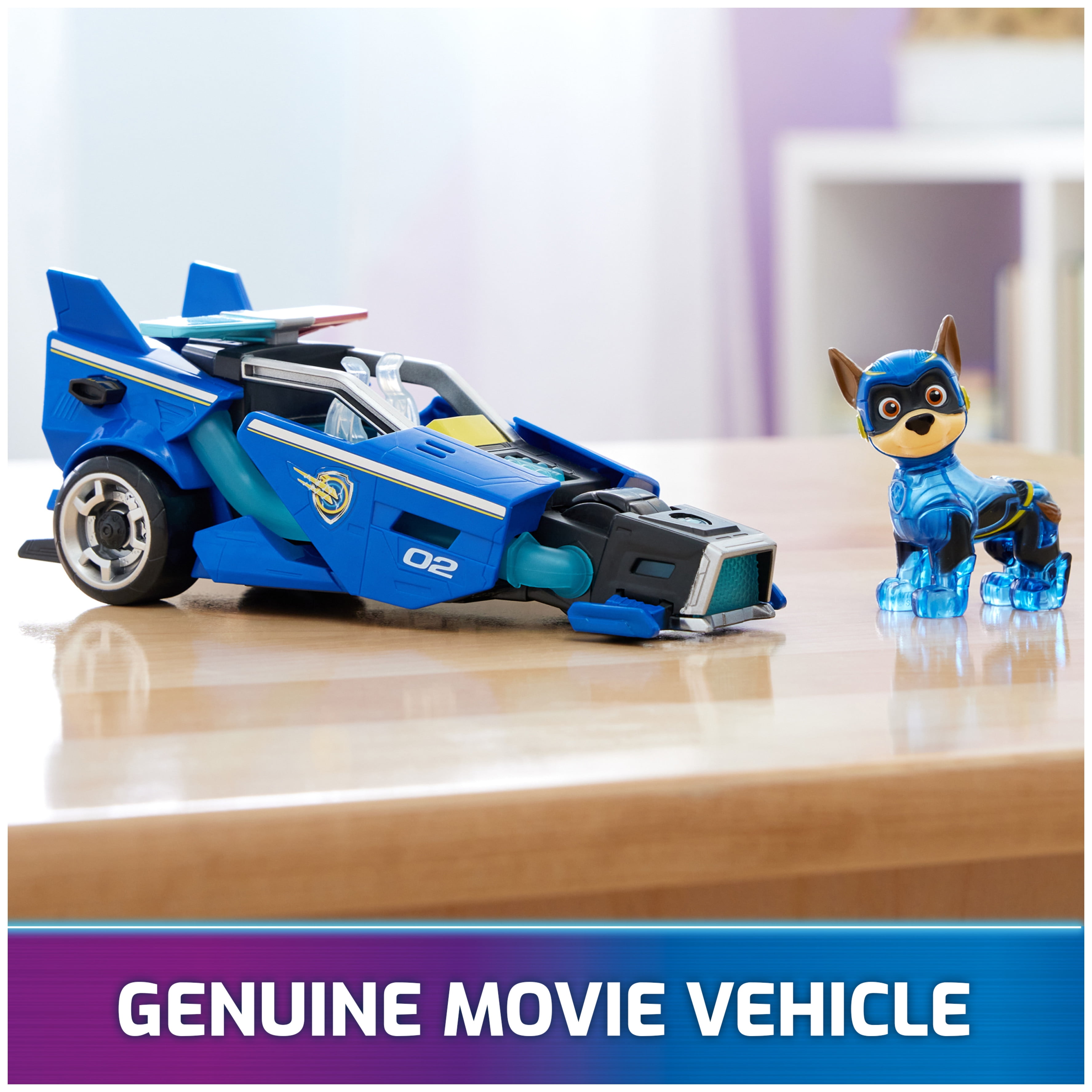 PAW Patrol: The Mighty Movie, Toy Car with Lights, Sounds & Chase Figure, for Kids Ages 3+