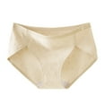 thumbnail image 2 of Womens High Waisted Seamless Cotton Briefs - Breathable Tummy Control No Show Underwear, Invisible Panties, Yellow, 1-Pack,Size XL, 2 of 5