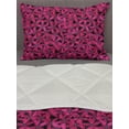 thumbnail image 3 of Abstract Comforter & Sham Bedding Set, Romantic Blooming Flowers on Dark Background Summer Illustration, 3 pcs Duvet Set Microfiber Filling Quilt, 5 Sizes, Charcoal Grey Hot Pink, by Ambesonne, 3 of 4
