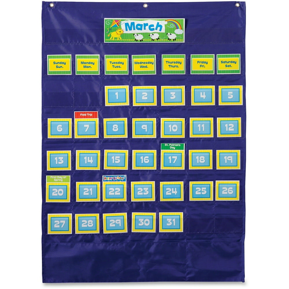 Carson Dellosa Education Grade PreK5 Deluxe Calendar Pocket Chart