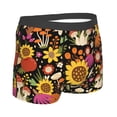 thumbnail image 4 of Uemuo Sunflowers Mushrooms Pattern Men's Boxer Briefs,Trunk Anti-Chafing,Comfortable, Durable, and Stylish Underwear-Small, 4 of 9