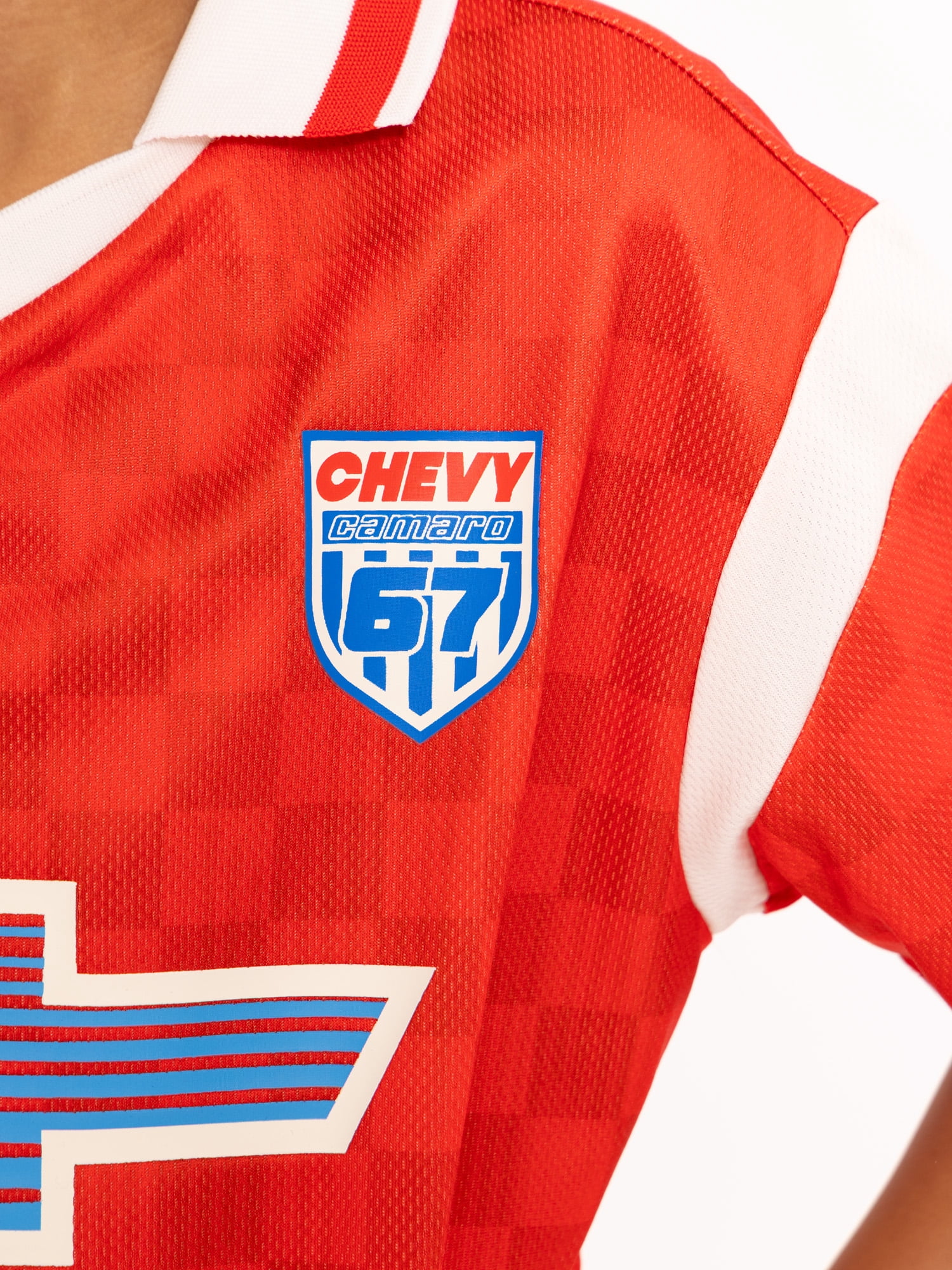 Chevy Camaro Boys' Collared Front Back Graphic Jesey with Short Sleeves, Sizes 4-18