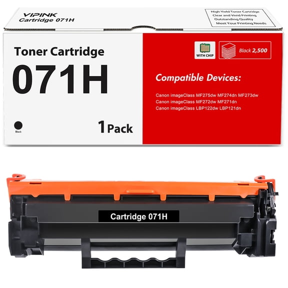 071H CRG-071H Black Toner Cartridge Compatible for Canon 071H 071 Toner Cartridge imageCLASS LBP122dw MF272dw MF273dw MF275dw MF274dn MF271dn LBP121dn Printer (1-pack)
