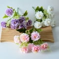 thumbnail image 4 of Nvzi 2 ramos de flores artificiales de tacto real, flores falsas para decoración del hogar, oficina, boda, arreglo de ramo de flores artificiales para decoración (amarillo, 11,8 pulgadas de largo), 4 of 5