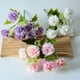 thumbnail image 4 of XmhyTop 2 ramos de flores artificiales de tacto real, flores falsas para decoración del hogar, oficina, boda, arreglo de ramo de flores artificiales para decoración (blanco, 11,8 pulgadas de largo), 4 of 5