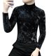 thumbnail image 3 of Ceisia Men's Fitted Semi-High Neck Velvet-Textured Thickened Long-Sleeve Base Layer Shirt Gift, 3 of 8