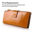 thumbnail image 5 of Womens Wallet RFID Blocking UP Leather Multi Credit Card Large Capacity Zip Around Clutch Travel Purse, 5 of 11