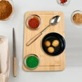 thumbnail image 3 of Bamboo Cutting Boards for Kitchen Wood Cutting Board - Set of 3, Bamboo Cutting Board Set with Juice Groove, Serving Board Set, Thick Chopping Board for Meat, Vegetables, Easy Grip Handle, 3 of 4