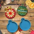 thumbnail image 2 of Christmas Silicone Molds 2 Pack 3.5 Inch Round Ornament Pendant DIY Craft Molds with Hanging Hole Food Grade Reusable Baking Resin Mould, 2 of 4