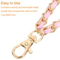 thumbnail image 5 of Uxcell Chain Strap Wristlet, 7" Hand Wrist Lanyard Leather Wristlet Strap for DIY, Gold, Pink, 5 of 7