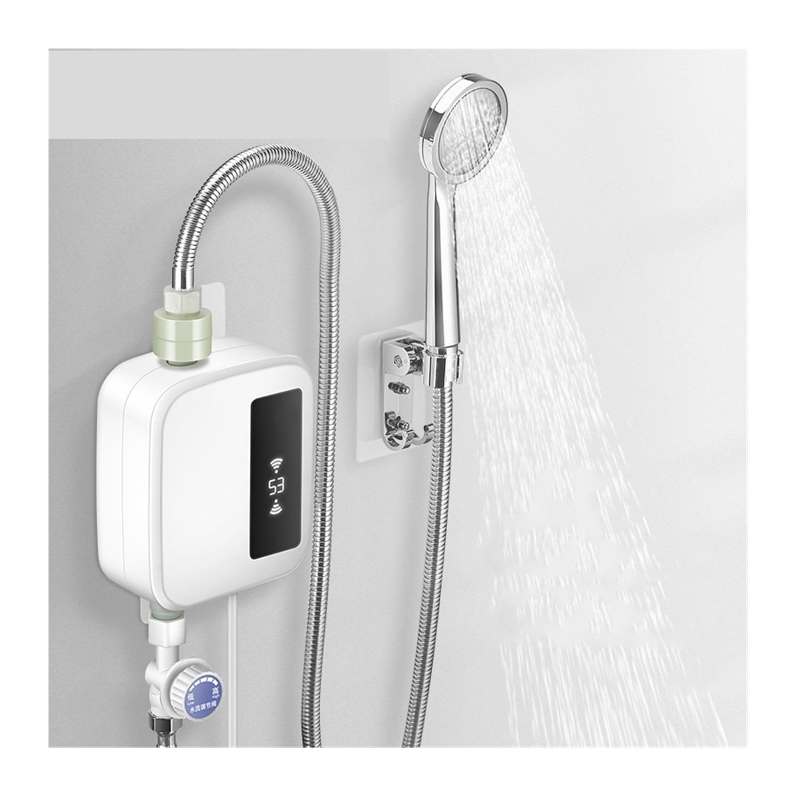 3500W Electric Water Heater Instant Kitchen Bathroom 3S Heating Tankless Water Faucet Temperature Display Heating Shower ,Safety Protections
