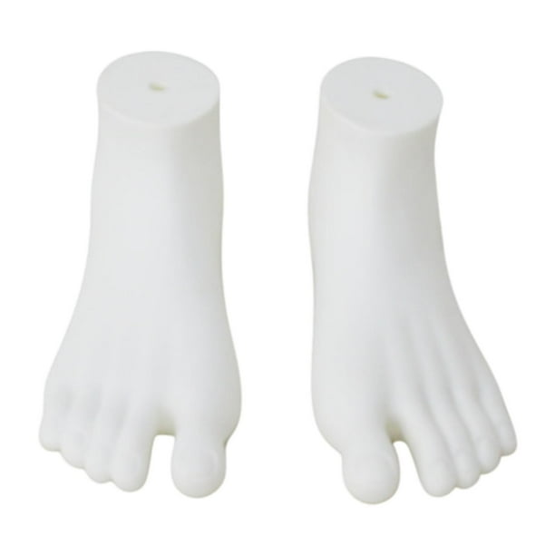 Maniquí de pie de 2 piezas, realista, para dibujar zapatos, bocetos, joyería comercial Blanco