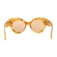 thumbnail image 4 of Womens Thick Plastic Large Pearl Jewel Trim Cat Eye Sunglasses Beige Marble Light Brown, 4 of 4