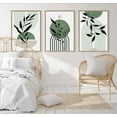 thumbnail image 5 of Mid Century Modern Wall Art Set of 3 Sage Green Canvas Wall Art Boho Prints Green Wall Decor Black Beige Abstract Wall Art Picture Mid Century Painting for Living Room Bedroom 12x16 Inch UNFRAMED, 5 of 6