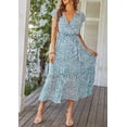 thumbnail image 2 of Vestido Maxi Bohemio Floral con Escote en V y Cruzado PRETTYGARDEN Talla Grande, 2 of 6