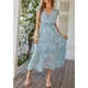 thumbnail image 2 of Vestido maxi cruzado con cinturón y estampado floral PRETTYGARDEN XXL, 2 of 6