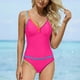 thumbnail image 4 of Tankini para mujer, bikini liso sin espalda, de dos piezas, estilo vendaje, para playa, dos piezas, tankini, 2 piezas, 4 of 7