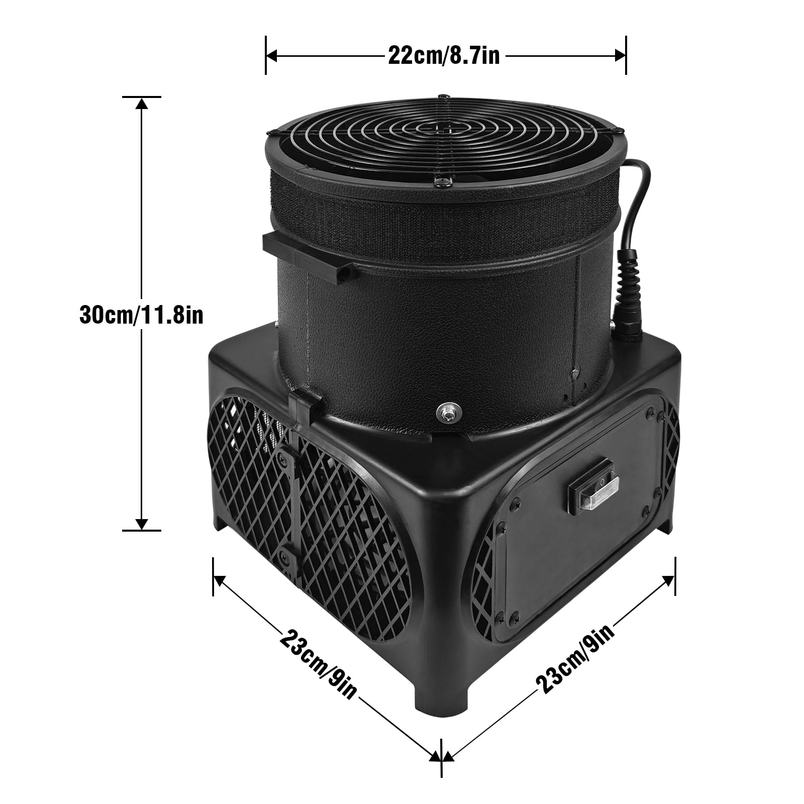 1/4 HP Inflatable Tube Man 200W Air Blower Fan (9''Diameter) for Wacky Waving Dancing Guy Inflatable Tube Man