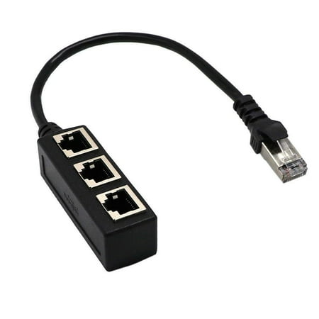 Difference Between Cat5e Cat6 - RJ45 Ethernet Splitter Cable, TSV RJ45 1 Male to 3 X Female Port LAN Ethernet Network Splitter Adapter Cable Suitable Super Cat5, Cat5e, Cat6, Cat7