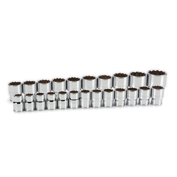 TEKTON 3/4 Inch Drive Shallow 12-Point Socket Set, 23-Piece (19 - 50 mm) | SHD93016