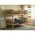 thumbnail image 2 of Twin over twin solid wood bunk bed, sturdy frame with ladder, guardrails & headboards, easy assembly, honey finish – From the Tree Furniture, 2 of 9