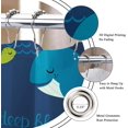 thumbnail image 4 of Kids Shower Curtain for Bathroom Decor 72Wx72H Cartoon Fish Whale Bath Accessories for Boy Girls Cartoon Underwater Ocean Theme Sea Animal Nature Shark Turtle Fabric 12 Pack Hooks WW-INHC, 4 of 6